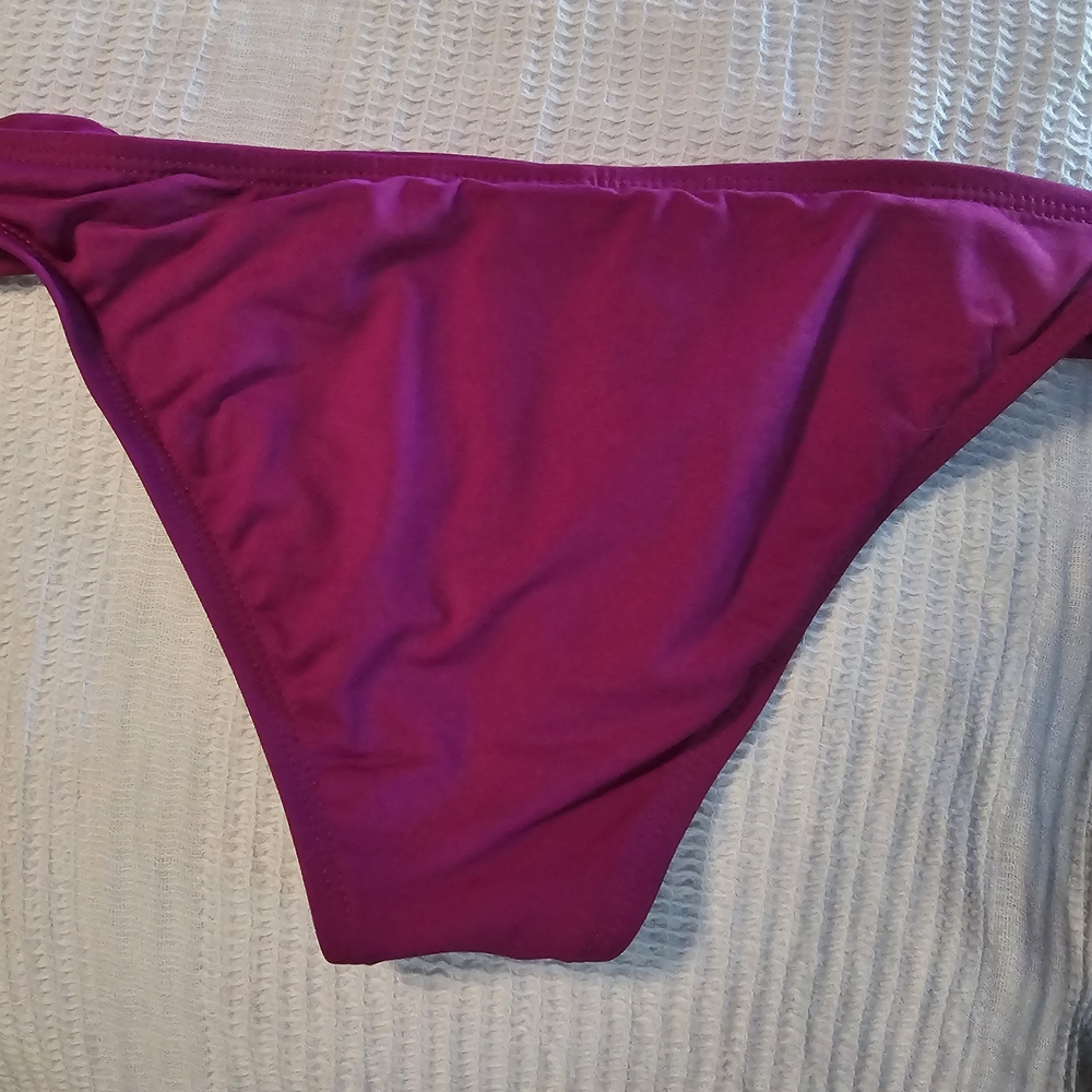 NEW L*SPACE Magenta Bikini Bottom L - Picture 3 of 4